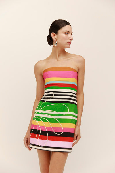cala de la cruz tere mini dress Cala de la Cruz Tere Linen Mini Dress