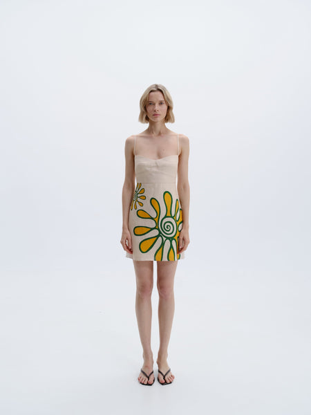 cala de la cruz loura mini dress Buy Cala de La Cruz Black Loura Printed Mini Dress in Linen For Women Online